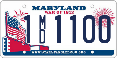 MD license plate 1MD1100