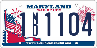 MD license plate 1MD1104