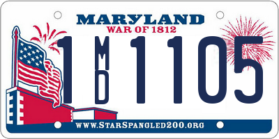 MD license plate 1MD1105