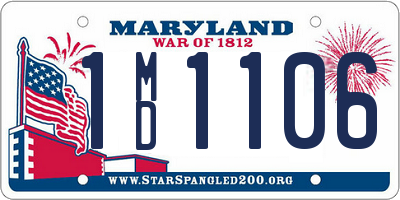 MD license plate 1MD1106