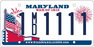 MD license plate 1MD1111