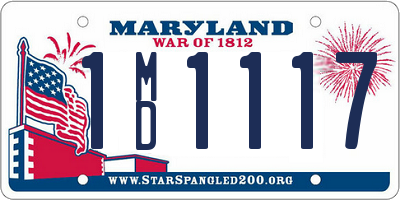 MD license plate 1MD1117