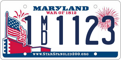 MD license plate 1MD1123