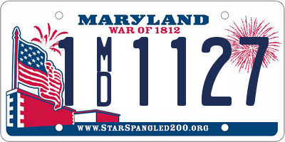 MD license plate 1MD1127