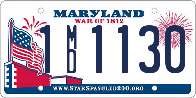 MD license plate 1MD1130