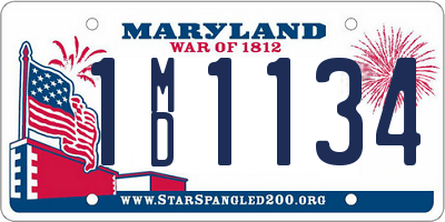 MD license plate 1MD1134