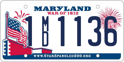 MD license plate 1MD1136