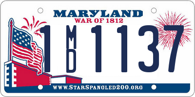 MD license plate 1MD1137