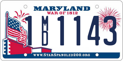 MD license plate 1MD1143