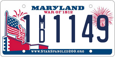 MD license plate 1MD1149