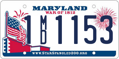 MD license plate 1MD1153