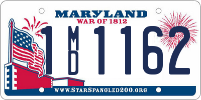 MD license plate 1MD1162