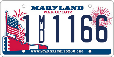 MD license plate 1MD1166