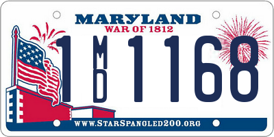 MD license plate 1MD1168