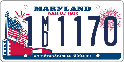 MD license plate 1MD1170