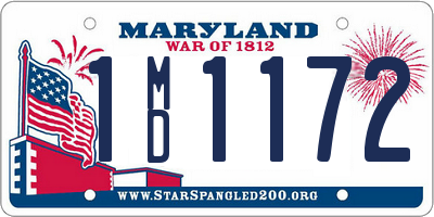 MD license plate 1MD1172