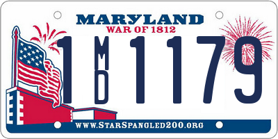 MD license plate 1MD1179