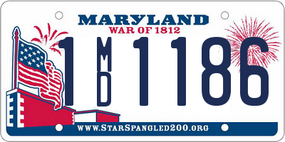 MD license plate 1MD1186