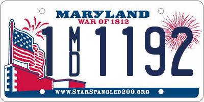 MD license plate 1MD1192