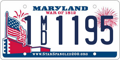 MD license plate 1MD1195