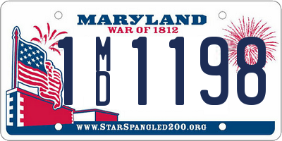MD license plate 1MD1198