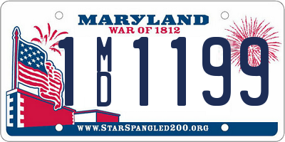 MD license plate 1MD1199