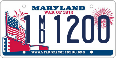 MD license plate 1MD1200