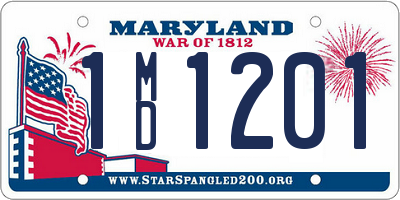 MD license plate 1MD1201