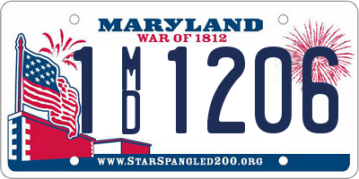 MD license plate 1MD1206