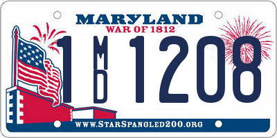 MD license plate 1MD1208