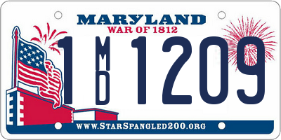 MD license plate 1MD1209