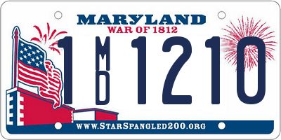 MD license plate 1MD1210