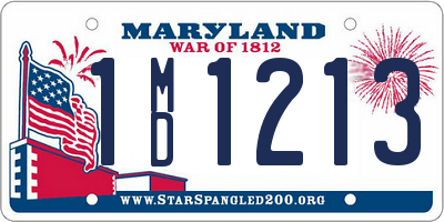 MD license plate 1MD1213