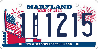 MD license plate 1MD1215