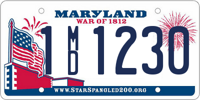 MD license plate 1MD1230