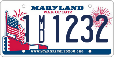 MD license plate 1MD1232