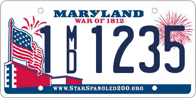 MD license plate 1MD1235