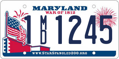 MD license plate 1MD1245