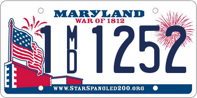 MD license plate 1MD1252