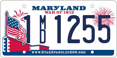 MD license plate 1MD1255