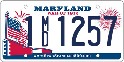 MD license plate 1MD1257