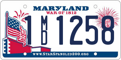 MD license plate 1MD1258