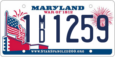 MD license plate 1MD1259