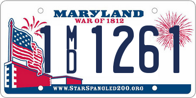 MD license plate 1MD1261