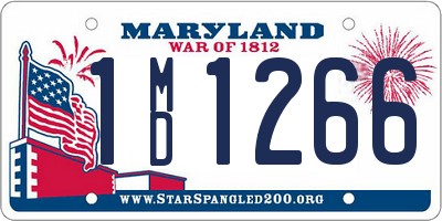 MD license plate 1MD1266