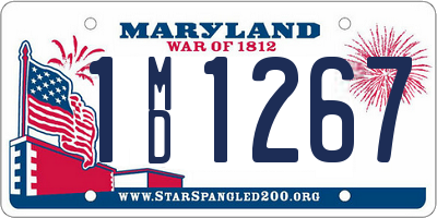 MD license plate 1MD1267