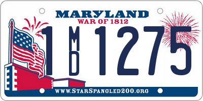 MD license plate 1MD1275