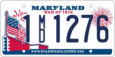 MD license plate 1MD1276