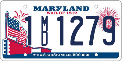 MD license plate 1MD1279