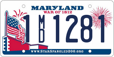 MD license plate 1MD1281